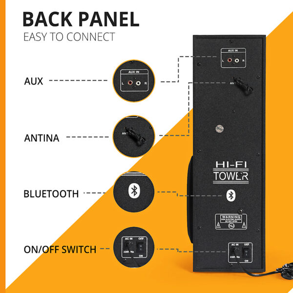 FINE Gama Multimedia Tower Party Speaker With Usb, Fm, Bluetooth 46 W Bluetooth Tower Speaker