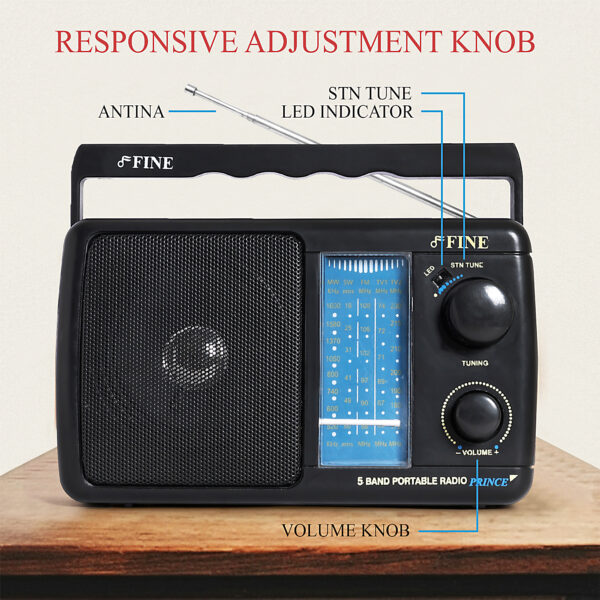 FINE 5 Band Portable Radio FM Radio