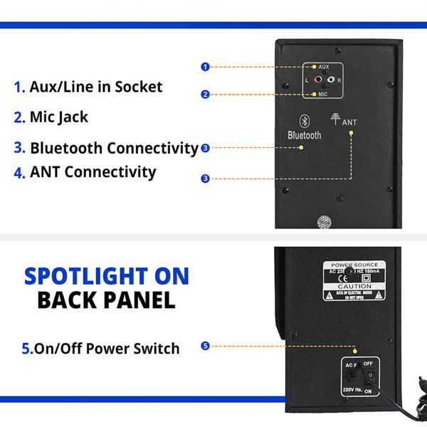 FINE Shooter Tower Multimedia Speaker with Bluetooth, USB, FM AUX 80 W Speaker 80 W Bluetooth Tower Speaker