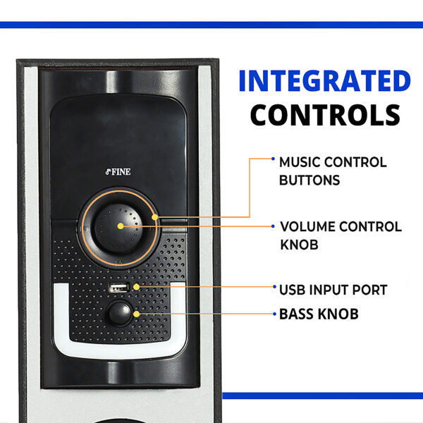 FINE Stra 1 DJ Multimedia Tower Party Speaker 48 W Bluetooth Tower Speaker