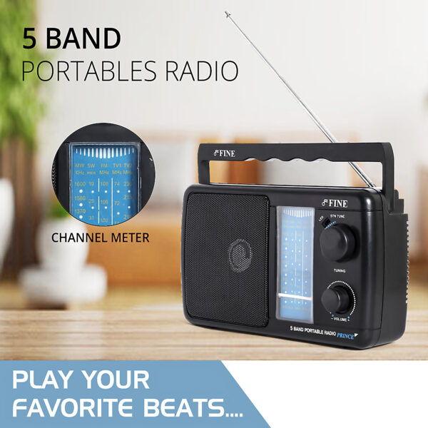FINE 5 Band Portable Radio FM Radio