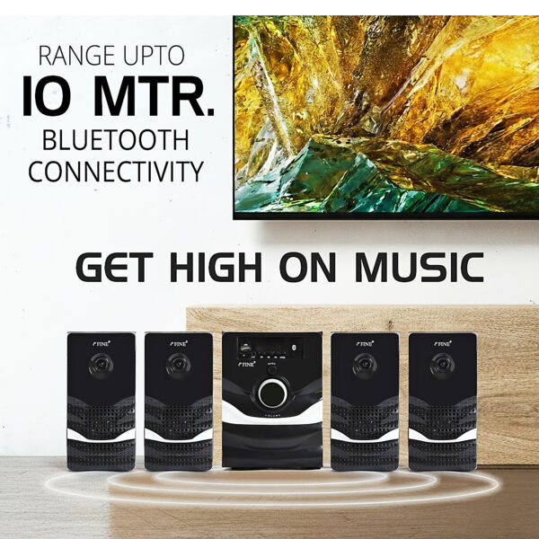 FINE 1403_4.1 Multimedia Home Theatre System with FM/AUX/USB Support & RemoteControl 60 W Bluetooth Home Theatre