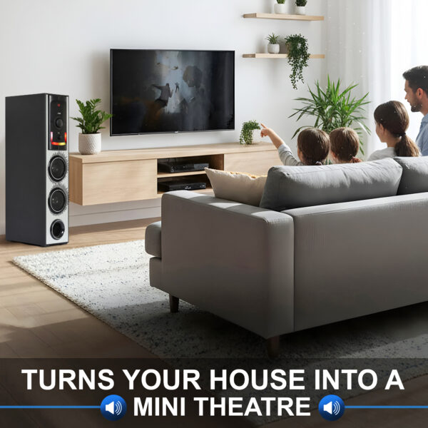 FINE Stra 1 DJ Multimedia Tower Speaker System: Home Theater 48 W Bluetooth Tower Speaker