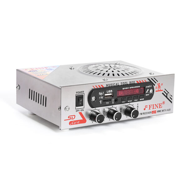FINE IPL AMPLIFIER Multimedia Player, 100W(MAX.)PMPO, AV Power Amplifier (Silver)