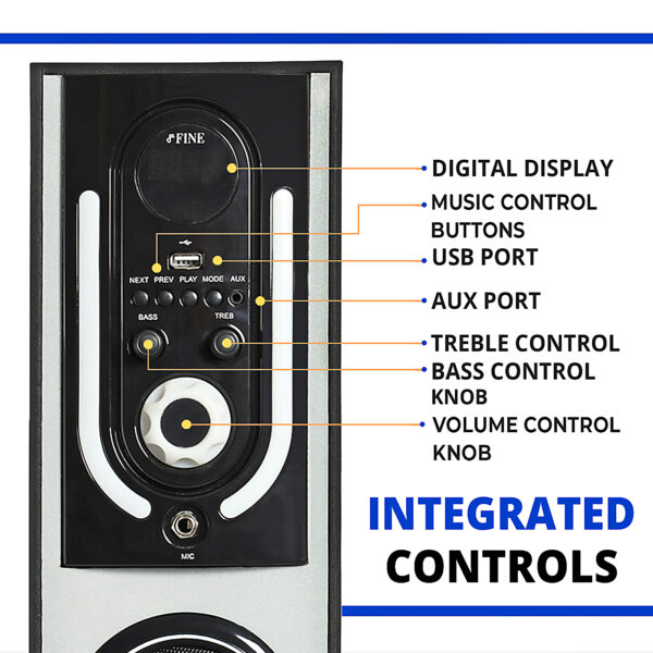 FINE Stra 3 DJ Multimedia Tower Party Speaker 48 W Bluetooth Tower Speaker