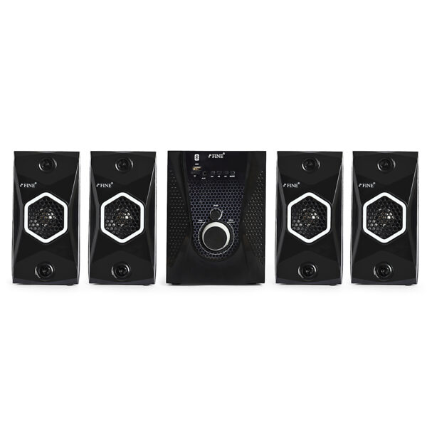 FINE 1404_4.1 Multimedia Home Theatre System with FM/AUX/USB Support & RemoteControl 60 W Bluetooth Home Theatre