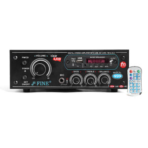 FINE 999 Multimedia Player with Bluetooth,Aux,FM Radio 100W(MAX.) AV Power Amplifier (Black)