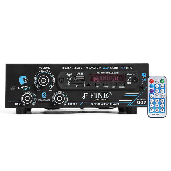 FINE IPL AMPLIFIER Multimedia Player with Bluetooth,USB,SD Card,Aux,FM Radio(Silver) 180 W AV Power Amplifier