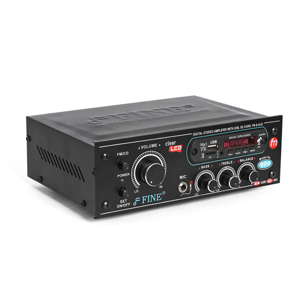 FINE 999 Multimedia Player with Bluetooth,Aux,FM Radio 100W(MAX.) AV Power Amplifier (Black)