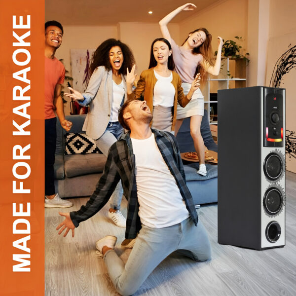 FINE Stra 1 DJ Multimedia Tower Speaker System: Home Theater 48 W Bluetooth Tower Speaker