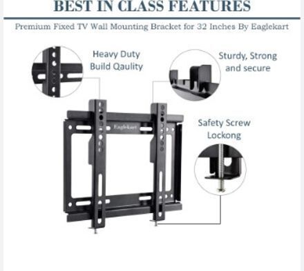 FINE F-2628 LED/LCD TV WALL MOUNT (17"-43") Fixed TV Mount