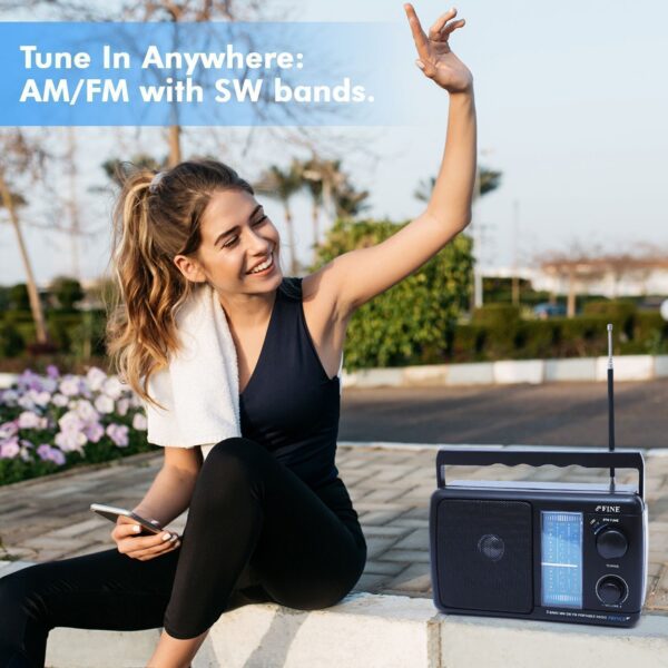 FINE 3 Band Portable Radio FM Radio