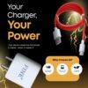 FINE 85 W Supercharge 2 A Wall Charger for Mobile with Detachable Cable