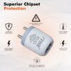 FINE 14 W Quick Charge 3 A Wall Charger for Mobile with Detachable Cable