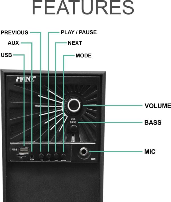 FINE MODEL BETA DJ SPEAKER 30 W Bluetooth Tower Speaker