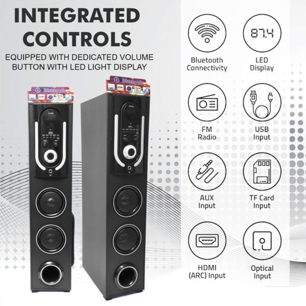 FINE Stra 3 DJ Multimedia Tower Party Speaker 48 W Bluetooth Tower Speaker