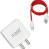 FINE 85 W Supercharge 2 A Wall Charger for Mobile with Detachable Cable