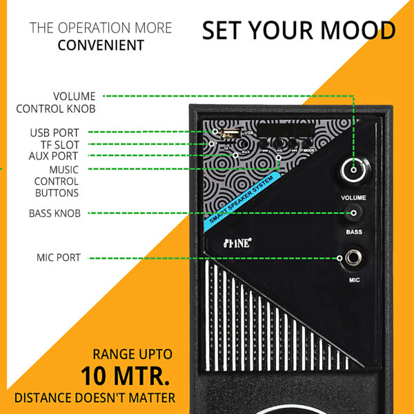 FINE Alpha DJ Speaker 30 W Bluetooth Tower Speaker