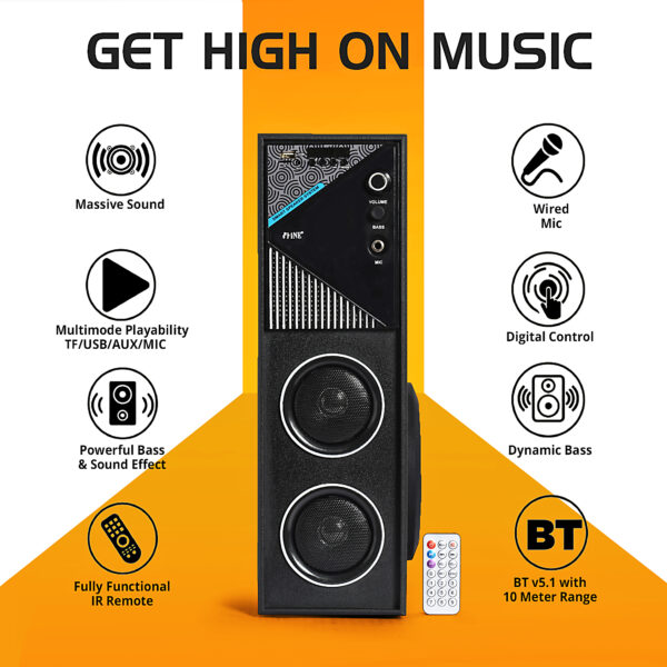 FINE Alpha DJ Speaker 30 W Bluetooth Tower Speaker