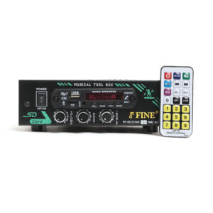FINE 111 Multimedia Player with Bluetooth,Aux,FM 100W(MAX.) AV Power Amplifier, (Black)